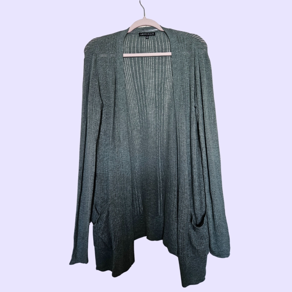 Knit Cardigan, Sage Green, Size S